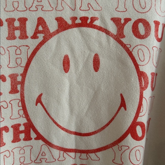 Aerie Oversized Cream and Orange Long Sleeve Hoodie - PRELOVED - Picture 5 of 11